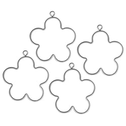 Fleur en fil de fer, 5,5cm ø, 4 pièces