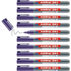 Lot de 10 marqueurs pour tableaux blancs effaçables - EDDING - Pointe fine 1 mm - Violet