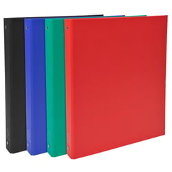 Classeur rembordé polypropylène 4 anneaux 30mm - A4 - Couleurs assorties - x 20 - Exacompta