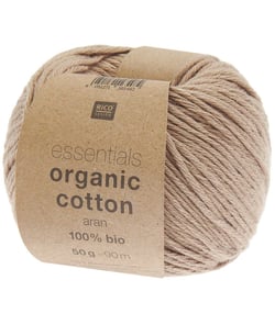 Coton à tricoter Essentials Organic Cotton aran - Rico Design 39 Praliné