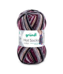 Laine à chaussettes à tricoter HOT SOCKS COLOR - Grundl - certifiée Oeko-Tex 408 Multicolore