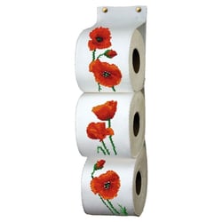 LUC - Kit Point compté Range Papier Toilette Les Coquelicots
