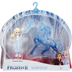 Coffret reine des neiges ii : poupée elsa et cheval nokk + 1 accessoire - disney frozen mini poupées - hasbro - e6857