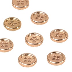 Lot de 3 boutons alliage 4 trous 10mm or