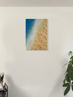 Œuvre d'art originale sur toile — La plage — art contemporain — Tableau déco Calbarracin — 70 x 50 cm