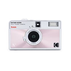 KODAK Ektar H35N - Appareil Photo Argentique 35mm, Demi-Format, Objectif 22 mm F/8, Flash Intégré, Filtre Étoilé, Pose Longue avec Trépied, Compatible ISO 100/400 - Rose