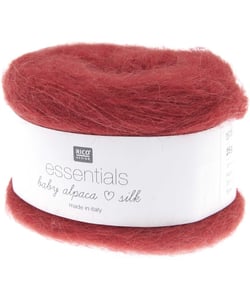 Fil exceptionnel à tricoter Essentials Baby Alpaca Loves Silk - 25GR - Rico Design 015 Rouge