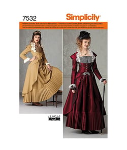 Patron Simplicity 2172 - Déguisement Costume robe historique taille n°FR 34-40