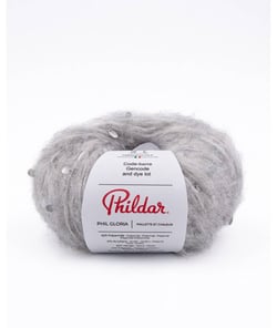 Pelote de Laine et Alpaga à tricoter PHIL GLORIA - Phildar Flanelle Gris