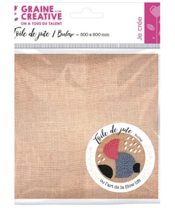 Toile de Jute - 500 x 600 mm - Graine Creative Marron