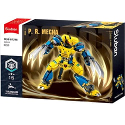 Robot Super PR Mecha jaune bleu - Sluban