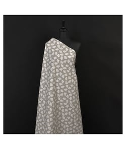 Tissu coton fleurs de pissanlit de 140 cm de largeur 107 Gris foncï¿½ vendu par 50 cm