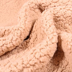 Tissu Fausse fourrure Sherpa Beige - Au mètre