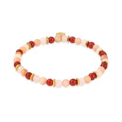 Bracelet en pierres de Soleil, Cornaline et Quartz rose Taille M - Sloya