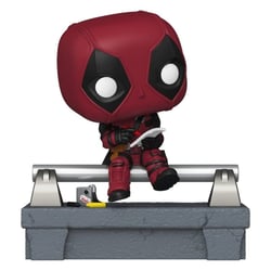 Marvel - Figurine POP! Deluxe Deadpool sur le pont 9 cm - Funko