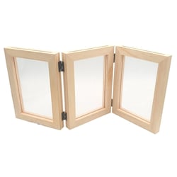 Cadre triptyque double face en bois 33,5 x 15 x 1,5 cm