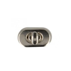 Fermoir tourniquet pour sac couleur argent 2,1cm