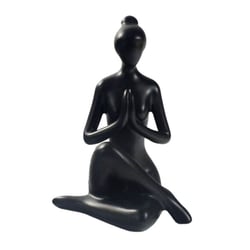 Statuette en Porcelaine Posture du Gardien Noir mat 17 cm - Omsaé