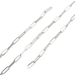 1 Mètre chaîne maille trombone 15*5mm en fer - argenté