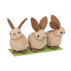 Lapins duveteux, 5cm, assorti, Boîte PVC 3pces