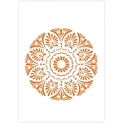 Pochoir mandala format A4 décoration peinture QBIX