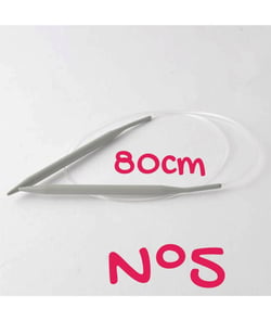 Aiguilles à tricoter circulaires Aluminium 2mm à 10mm X 80 cm - Rico Design taille n°5