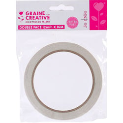 Graine Créative - Adhésif double face extra fort 12mm x 16 m