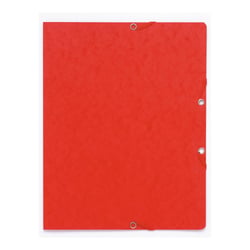 Chemise à élastique sans rabat carte lustrée 350gm2 - A4 - Rouge - x 50 - Exacompta