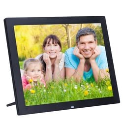 Cadre Numérique Photo Musique Vidéo HD LED USB Contrôle Distance 15 Pouces Noir YONIS