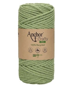 Corde de Coton Recyclé Macramé Anchor Crafty Fine - 250gr - Anchor 110 Vert (Pomme)