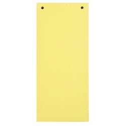 Paquet 100 fiches intercalaires horizontales unies perforées - 105x240mm - Jaune - x 12 - Exacompta