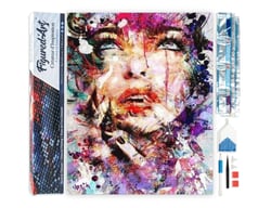 Diamond Painting Broderie Diamant Figured’Art 40x50cm toile entière roulée avec diamants carrés - Visage de Femme Design