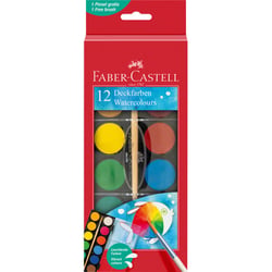 Boîte de 12 pastilles de peinture à l'eau Faber Castell
