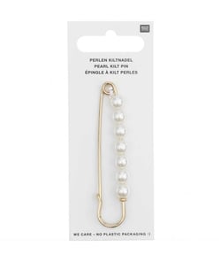Épingle à Kilt avec Perles 76 x 18mm : Élégance Traditionnelle Revisitée - Rico Design Or