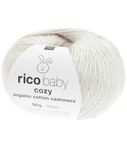 Pelote Rico Baby Cozy Organic Cotton Cashmere – Douceur et Naturel pour Bébé 02 Ecru