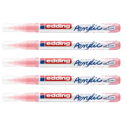 Lot de 5 marqueurs peinture acrylique pointe fine 1-2 mm - EDDING - Mauve chic