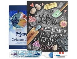 Diamond Painting Broderie Diamant Figured’Art 40x50cm toile tendue sur châssis en bois - diamants carrés - Affiche cuisine