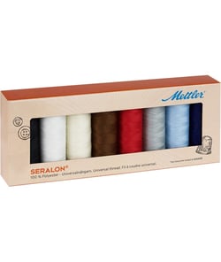 Coffret 8 Fils à Coudre Polyester 200m Mettler® – Finition Soyeuse et Résistance Supérieure Rouge