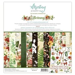 12 papiers scrapbooking 30,5 x 30,5 cm Mintay By Karola BOTANY