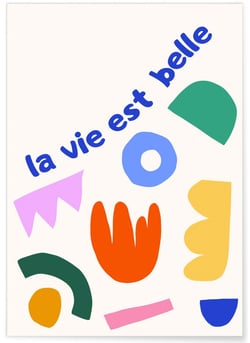 Affiche La vie est belle | A3 : 29,7x42cm