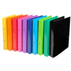 Classeur A4 2 anneaux 30mm Iderama - Couleurs assorties - x 10 - Exacompta