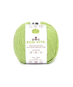 Fil de coton recyclé ECO VITA pour tricot et crochet - 100GR - DMC 138 Céleri