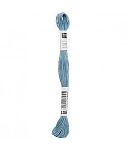 Fil à broder mouliné Uni - Rico Design 130 Bleu
