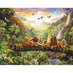 Puzzle 2D 1500 pièces - Famille de lions dans la jungle - Educa
