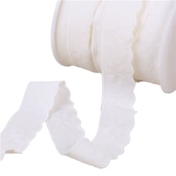 Bobine 25m élastique lingerie facon dentelle blanc 23mm
