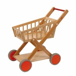 Chariot de supermarché en bois – jeu Montessori - Educo - Rouge