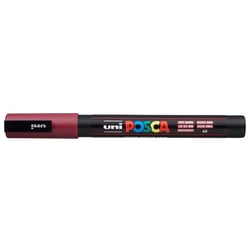 Lot de 12 marqueurs peinture pointe conique fine 0,9 - 1,3 mm - POSCA - Lie de vin