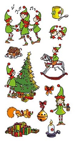 Stickers à relief lutins ARTEMIO