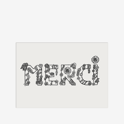 Carte Postale - Pearline - Merci - 14,8 x 10,5 cm - Made in France