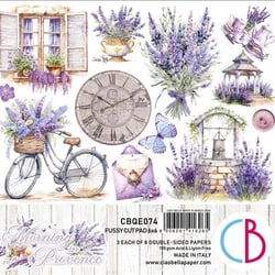 24 papiers de die cuts scrapbooking carterie 15 x 15 cm CIAO BELLA MORNING IN PROVENCE